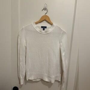 Karen Scott White Knit Pullover